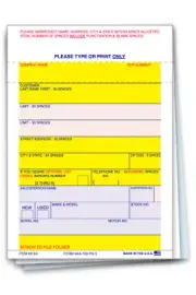 VEHICLE DEAL LABLES PLAIN BLANK CAR LOT DEALERSHIP SUPPLIES FORM AA-168 P/A - 3