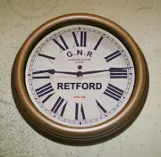 Great Northern Railway GNR Victorian Style Clock Retford Station, Lincolnshire.