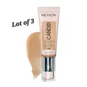 3 Pack Revlon PhotoReady Candid Natural Finish Foundation, 320 Tawny 0.75 fl oz