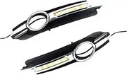 XISII LED Daytime Running Light DRL Driving Fog Lamp Turn Signal Fit For A6L 2005 2006 2007 2008 daytime running lights for cars(White yellow)