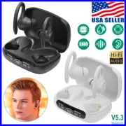 Wireless Headset Earphones Bluetooth 5.3 Earbuds TWS Ear Hook Stereo Headphones~