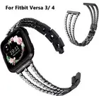 Diamond For Fitbit Versa 4/3/Sense 2/Sense Strap Stainless Steel Band Replacment