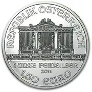 2012 1.50 Euro Austrian Philharmonic 1 oz .999 FINE Silver Coin - ANACS- MS70