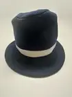 Vintage Kangol Bucket Hat Navy Blue White Stripe Medium 80s RARE TURTLE LOGO
