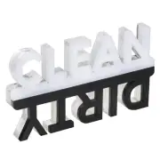 Tapeera Acrylic Laser Cut Clean Dirty Magnet for Dishwasher - Easy to Read Ro...