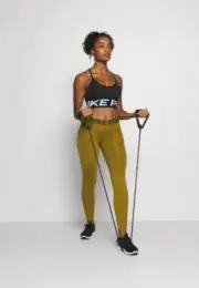 NEW Nike [M] Women's Pro Mid Rise Yoga/Gym/Run Leggings, Olive Flak, CZ6497-368