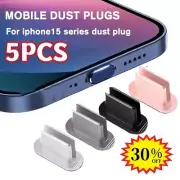 5PCS USB-C Type-C for iphone 15 Pro Max Charging Dust Cover Plugs Accessories US