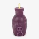 Luminara Chalky Poison Bottle LED Candle Moving Flame Flat Top Flameless Embo...