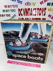 Vintage Ideal Star Team Space Moon Boots MISB New 1969 Sealed Space Boots