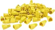 XYWHPGV 66 Pcs Yellow Soft Plastic Hood Cover Boots for RJ45 Connector(4b56e 0b711 89861 e92f1 efa45 4504c