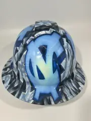 New Full Brim Hard Hat Custom Hydro Dipped UNC TARHEELS