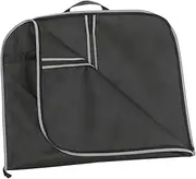 KAILIKETIY Portable Suit Cover Bag Medium Folding Garment Protector for Travel Home for Dresses Coats Suits Black Dust Clothing Storage