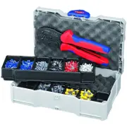 KNIPEX Crimping Kit (Preciforce Wire Stripper and assortment of crimping end