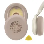 Geekria Protein Leather Ear Pads for Jabra Evolve2 75 MS UC Headphones (Gold)