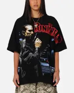 [AMERICAN THRIFT] American Thrift Marvel The Punisher All Over Print T-shirt Black - Size XL XL Black
