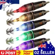 LED Squid Fishing Lure Double Hook LED Light Bait Octopus Bait for Octopus Squid