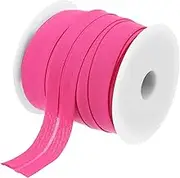 uxcell 3/4 Inch Single Fold Bias Tape Cotton Continuous Bulk Bias Tape for Sewing, Seaming Quilting Hemming Binding Crafts (Rose Red 25 Yards)