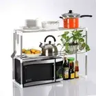 Steel Detachable Kitchen Tableware Microwave Shelf Kitchen Storage Organizer