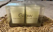 Brookstone Flameless Votive Candles Ivory with timer Set of 2 New in Package