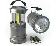 COB LED Portable Camping Lantern Flashlights with Magnetic Base (2 Pack)