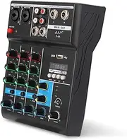 BT Professional 4 Channel Sound Mixing Console and Paths Plus Effects Processor with USB Multicolor One Size