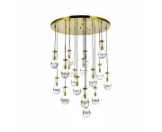 Rayne Collection - Round Cluster - W: 100cm H: 150cm - Brass Chandelier