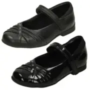 Girls Clarks Dolly Shy Ballerina Style School Shoes