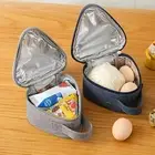 Mini Triangle Lunch Box.Bag Ice Pack Bento Breakfast Insulated C✨ Thermal B7U0