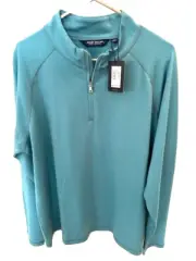 NWT Peter Millar Crown Craft Wool Blend 1/4 Zip Stretch Pullover XL