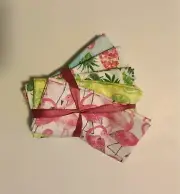 Coordinating Cotton Fabric 4 Sew Simple! "Fancy Flamingo" Mini Quilt Kit~PreCuts
