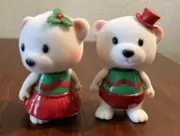 Lil Woodzeez Bobblehead Christmas Poppy and Polly Polar Bears