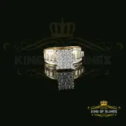 925 Sterling Yellow Silver Cinderella 1.10ct Cubic Zirconia Women's Ring Size 6