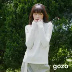 【GOZO】極暖發熱高領長袖上衣(黑色/米白/深咖/藍色_F) | 女裝 顯瘦 保暖 發熱衣 內搭