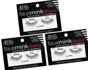 Ardell Professional False Eyelashes Fauxmink Demi Wispies - Invisiband 3pc Combo