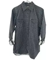 One Teaspoon Mens Fox Black Polka Dot Django Western Shirt Cotton Size S NWT