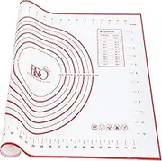 Bench and Oven - Large Silicone Baking Mat with Correct Scale - Non-Stick and Non-Slip Rolling Dough Mat – Ideal Counter Baking Sheet for Baking Cookies, Cupcakes and Other Desserts - 40cm x 60cm