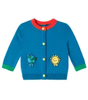 [Stella McCartney Kids] Stella McCartney Kids Baby cotton and wool cardigan M 3 blue