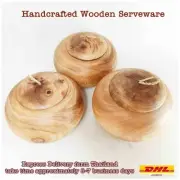 Rustic Wood Chapati Box Wooden Kitchenware Natural Mango Casserole Handcraft