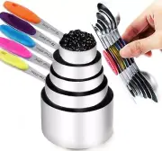 TILUCK measuring cups and magnetic measuring spoons set, stainless steel meas...