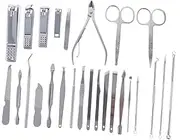Healvian 26pc Manicure Set Nail Clippers Polisher Safety Fingernail Trimmer Kit