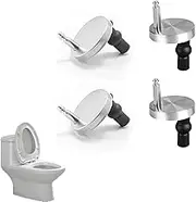4 Pcs Toilet Seat Hinge Fixing, Quick Release Top Fix Nuts Screws Hole Fittings Expanding Rubber Screws, Screw Anchoring Screw Pin for Toilet Seat Hinges Replacement, Base Universal Bolt