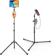 2 in 1 Tablet & Phone Aluminum Rotating Selfie Tripod Stand iPad Adjustable