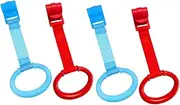 COOPHYA 4pcs Baby Bed Pull up Rings Crib Toy for Newborn Walking Assistance Stand Rings