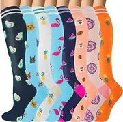 [bropite] Compression Socks for Women & Men 8 Pairs Circulation-Compression Socks 20-30 mmhg-Best for Running,Nurse,Travel,Yoga