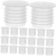 LABRIMP 100pcs Clear Plastic Stoppers for Wine Bottles Shaker Plugs Leakproof Seal for Bottles Pots Pipes and Flower Pots and Reusable Design
