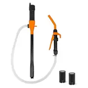 Portable Transfer Pump Battery Operated Electric Siphon Pump for Gas Fuel Transfer 3.5GPM Flow Oil Orange Black