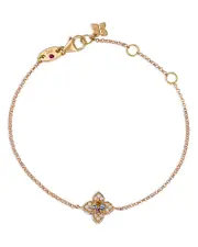 Roberto Coin 18K Rose Gold Venetian Princess Carnival Multi Gemstone & Diamond Flower Bracelet