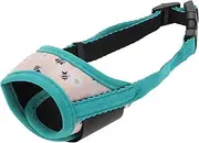 CAPASTEC Dog Muzzle Soft Dog Muzzle Breathable Muzzle for Dogs Prevention Biting Chewing Muzzle with Adjustable Strap for Small Medium Large Dogs M Green