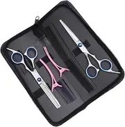 BATHVEVE Stainless Steel Hairdressing Scissors Set Essential Hair Cutting Thinning Shears for Home Salon Use for Families and Tools