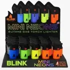 Blink 20 Pack Mini Torch Lighters - Refillable Butane Jet Flame Neon
